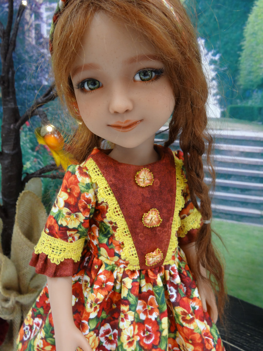 Sunset Pansies - dress for Ruby Red Fashion Friends doll
