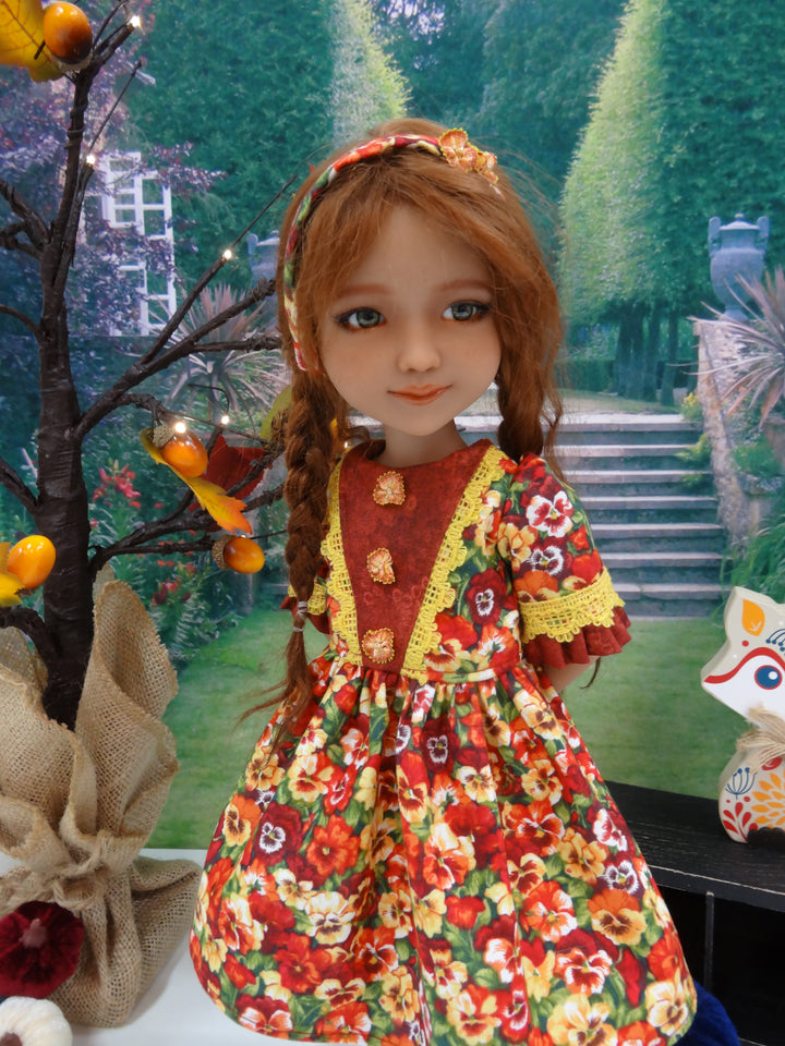Sunset Pansies - dress for Ruby Red Fashion Friends doll