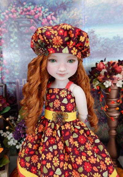 Sunset Wildflowers - dress with boots for Ruby Red Fashion Friends doll