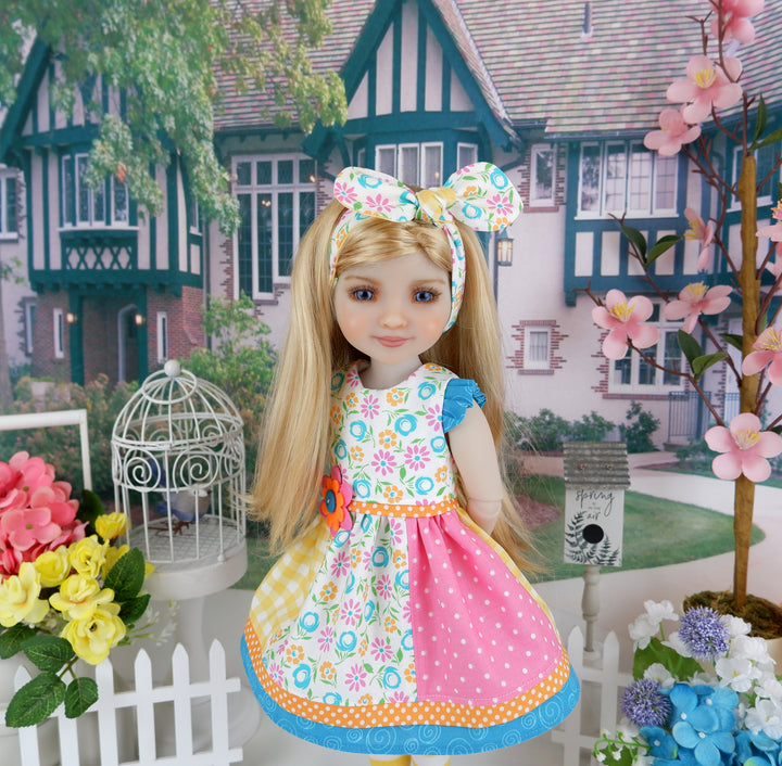 Sunshine Garden - dress with shoes for Ruby Red Fashion Friends doll