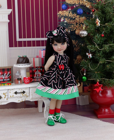 Sweet Candy Cane - dress with boots for Ruby Red Fashion Friends doll