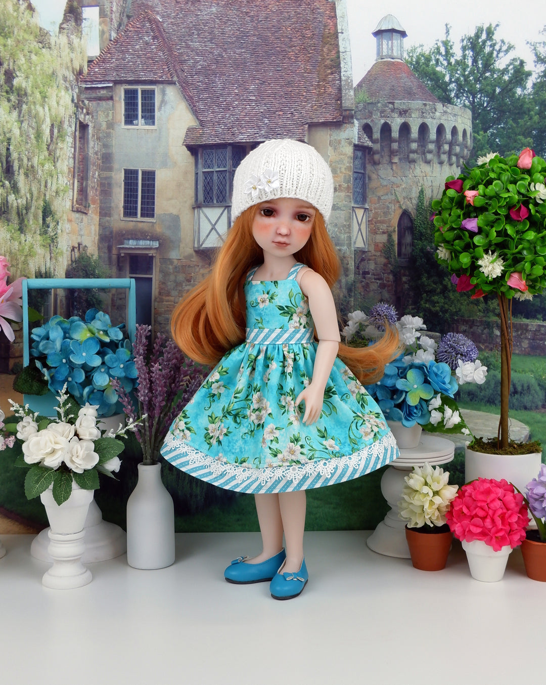 Sweet Gardenia - dress and sweater set with shoes for Ruby Red Fashion Friends doll