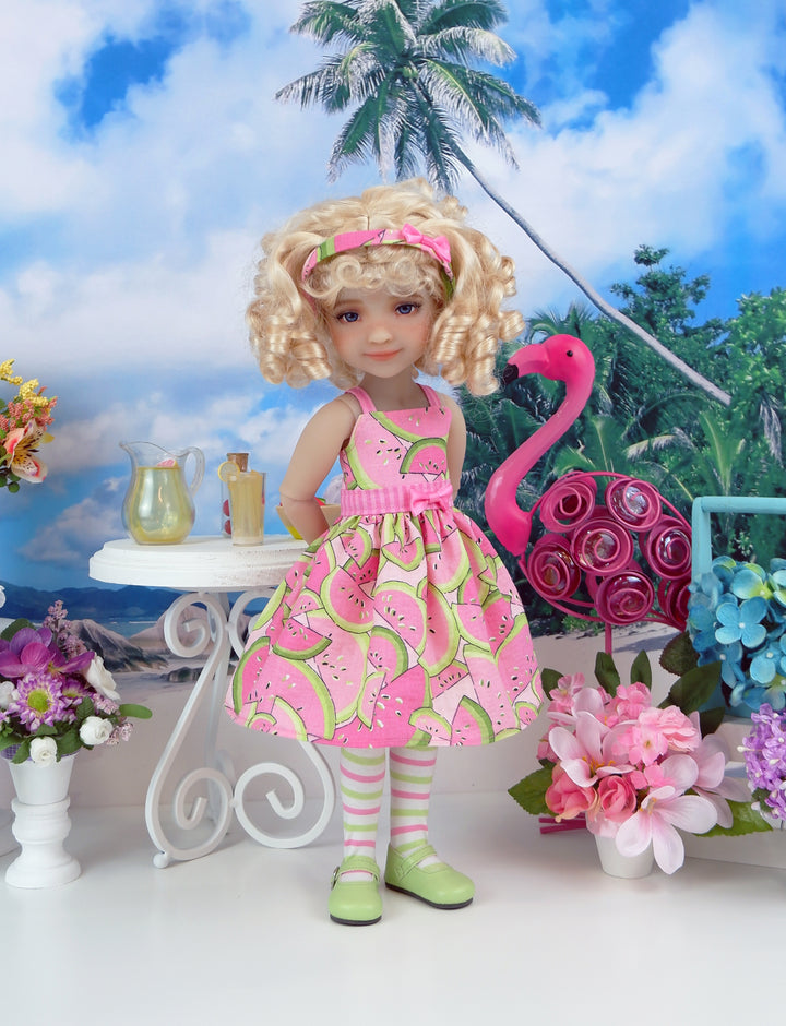 Sweet Watermelon - dress with shoes for Ruby Red Fashion Friends doll