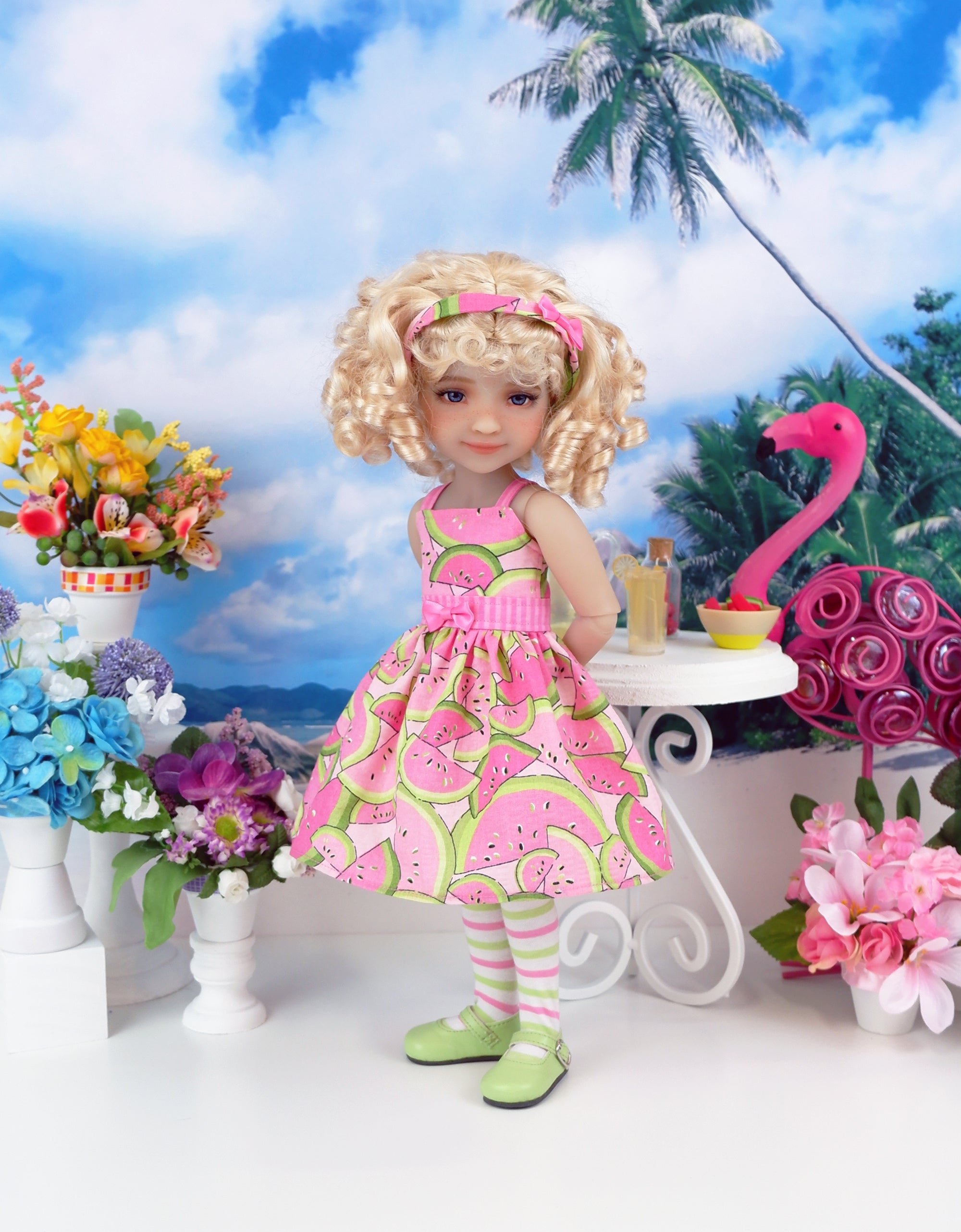 Sweet Watermelon - dress with shoes for Ruby Red Fashion Friends doll ...