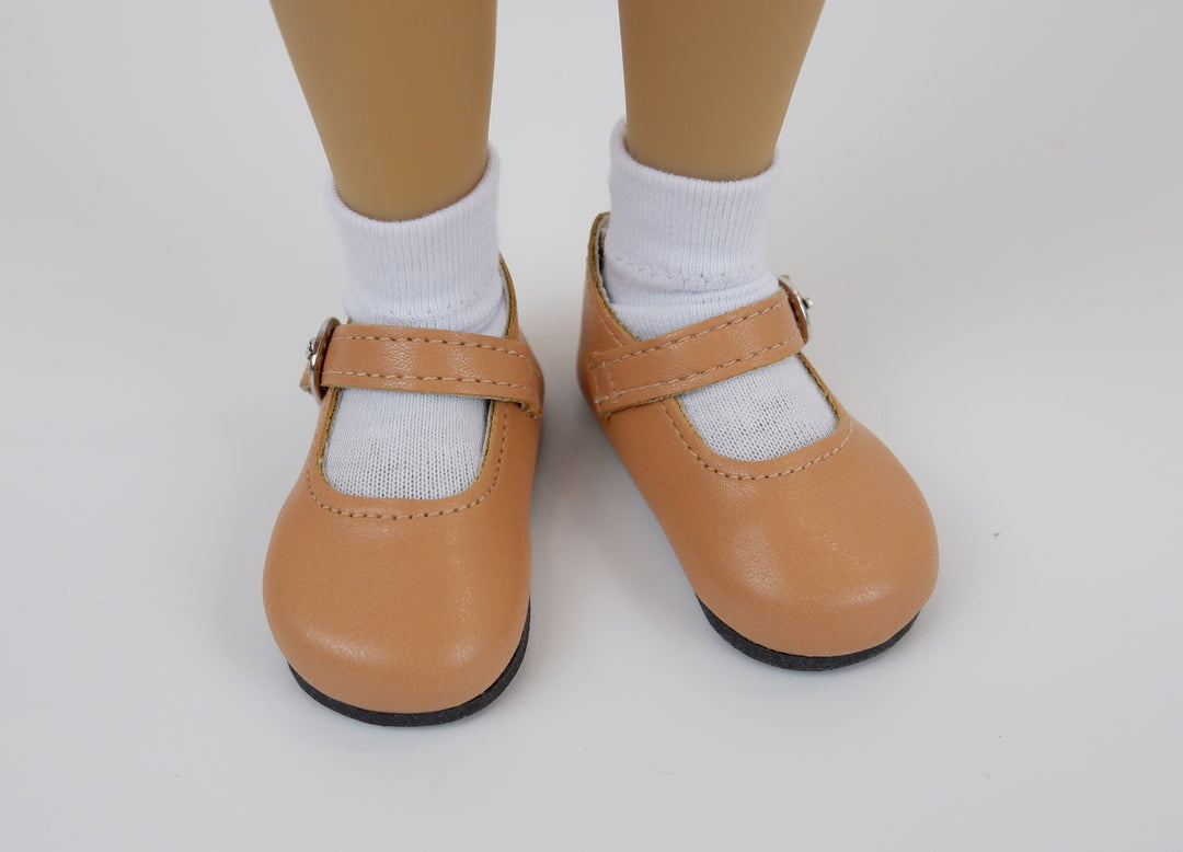 FACTORY SECONDS Simple Mary Jane Shoes - Tan