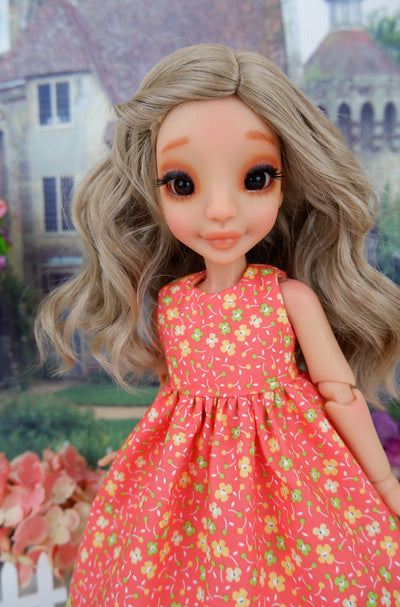 Tangerine Dream - dress with shoes for Ava BJD doll
