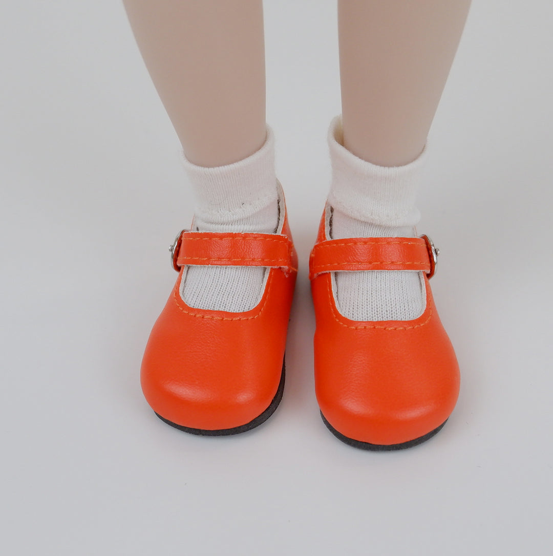 FACTORY SECONDS Simple Mary Jane Shoes - Tangerine