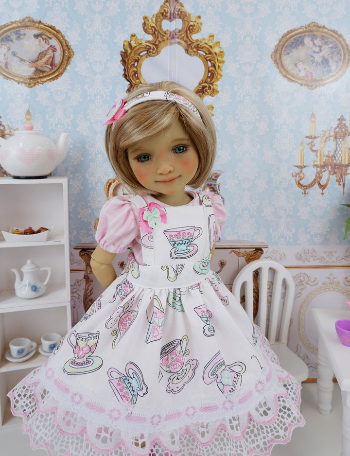 Tea Room - dress & apron with shoes for Ruby Red Fashion Friends doll