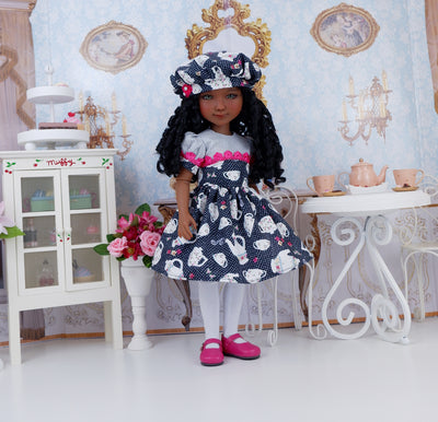 Tea Service - dress and shoes for Ruby Red Fashion Friends doll