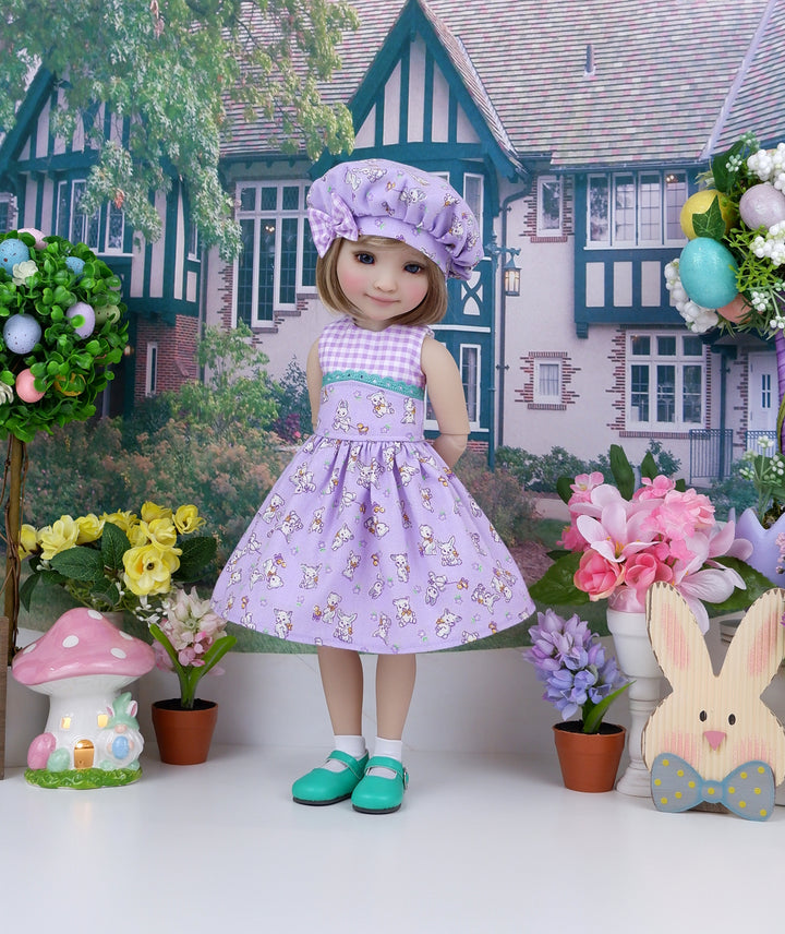 Tiny Vintage Bunny - dress and shoes for Ruby Red Fashion Friends doll