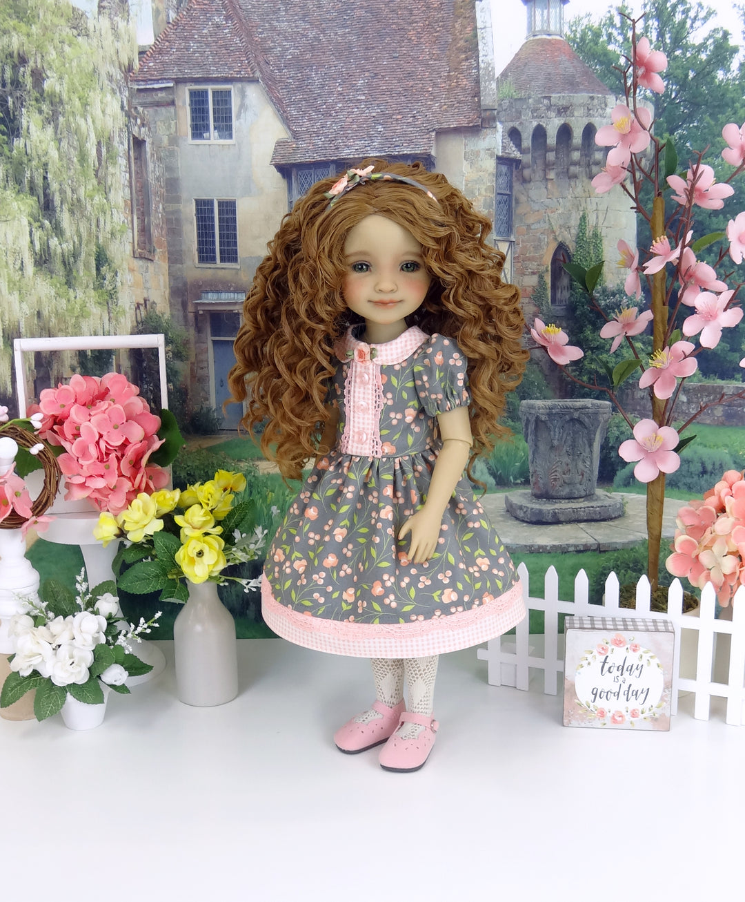 Tomorrow's Flowers - dress ensemble with shoes for Ruby Red Fashion Friends doll