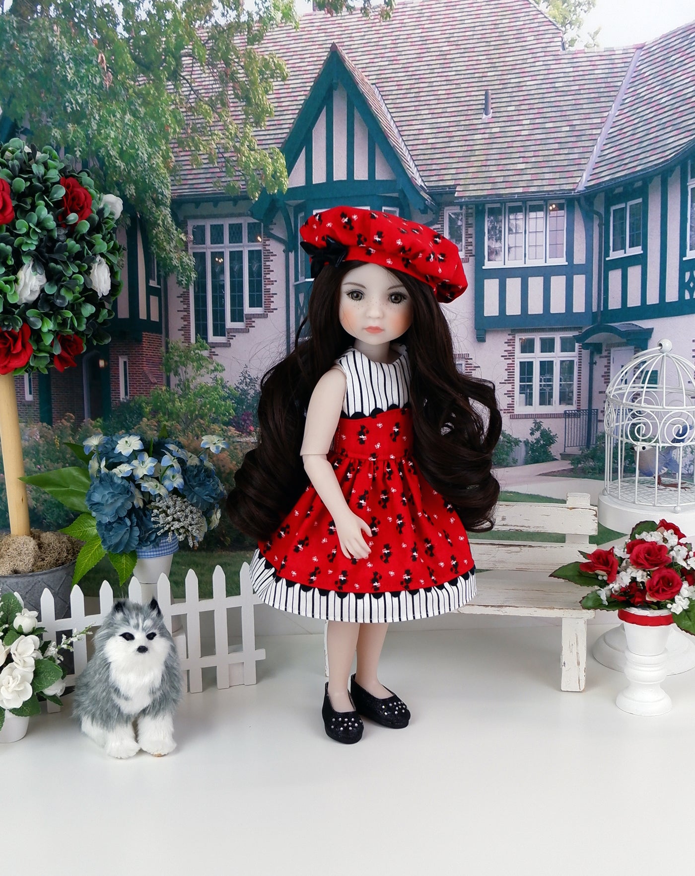 Toy Poodle - dress with shoes for Ruby Red Fashion Friends doll