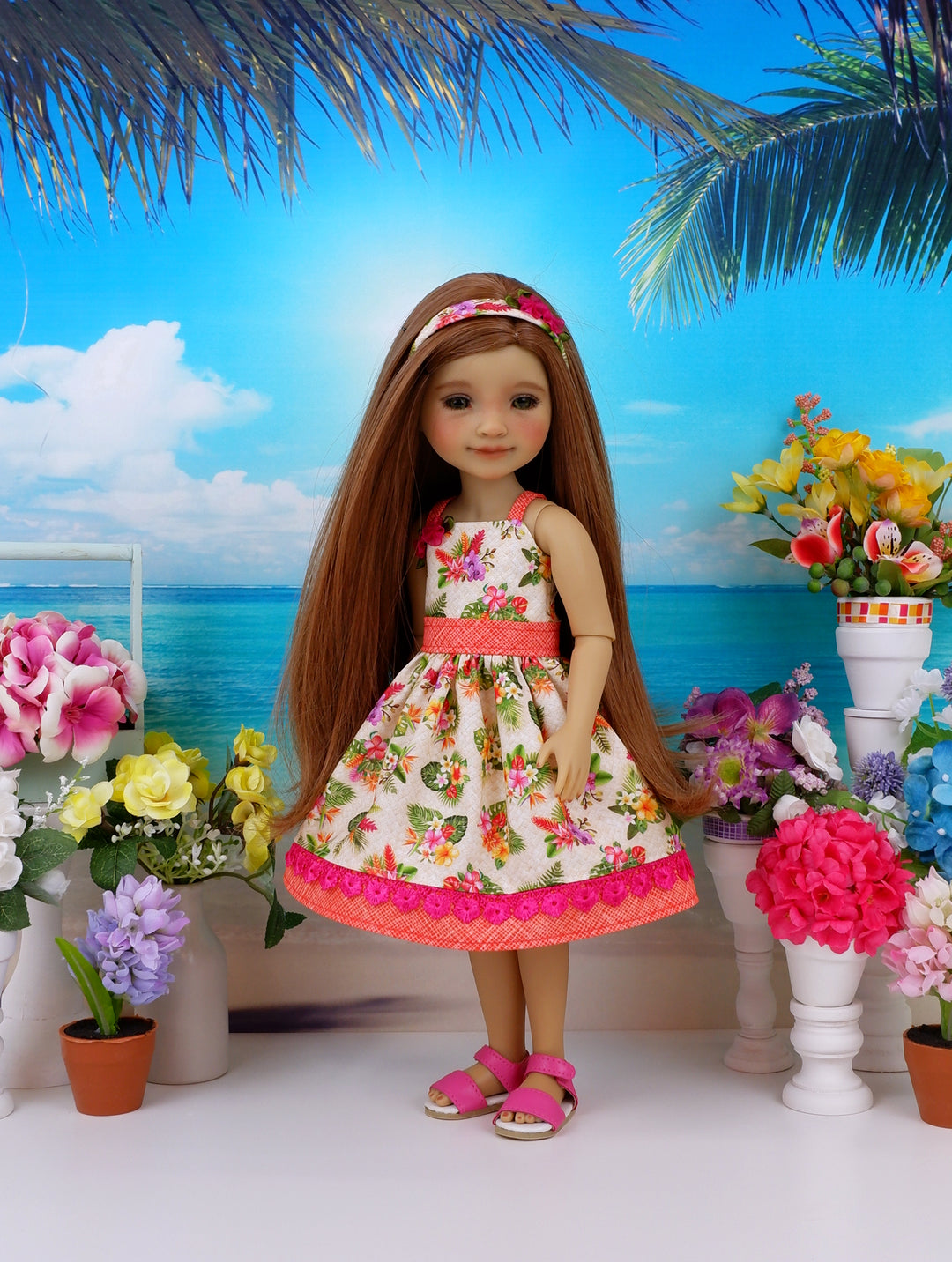Tropic Bouquet - dress with shoes for Ruby Red Fashion Friends doll