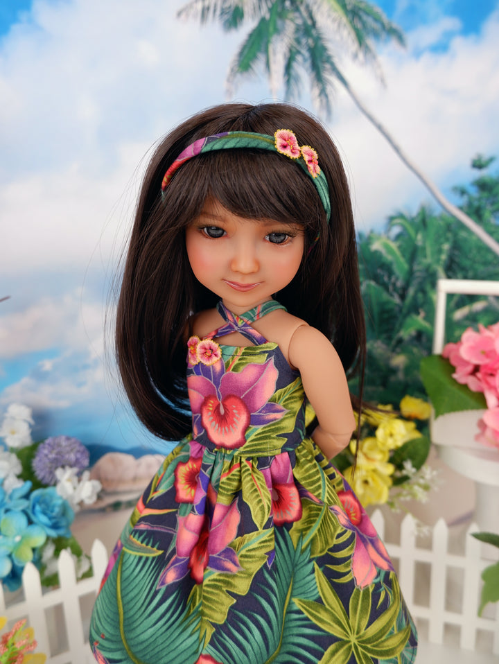 Tropic Orchid - dress with shoes for Ruby Red Fashion Friends doll
