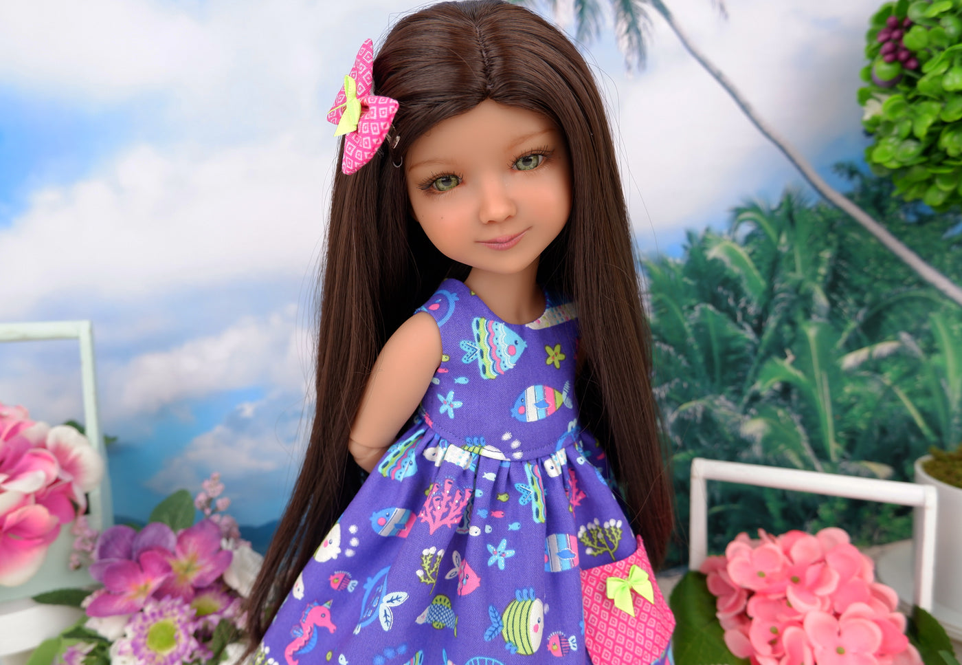 Tropical Fish - dress with sandals for Ruby Red Fashion Friends doll