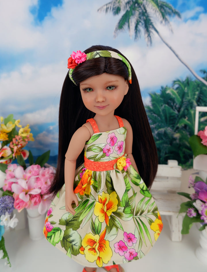 Tropical Island - dress with shoes for Ruby Red Fashion Friends doll
