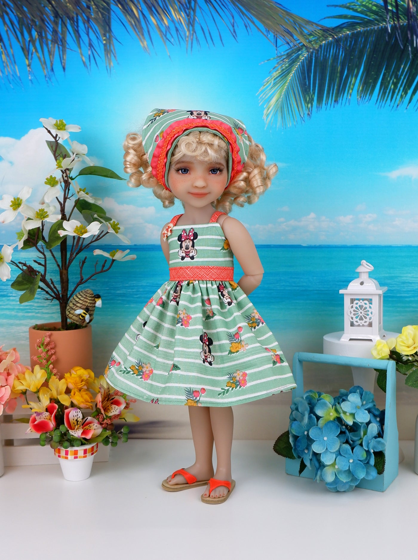 Tropical Minnie - dress with shoes for Ruby Red Fashion Friends doll