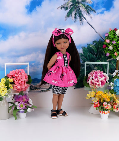Tropical Waters - top & bloomers with sandals for Ruby Red Fashion Friends doll