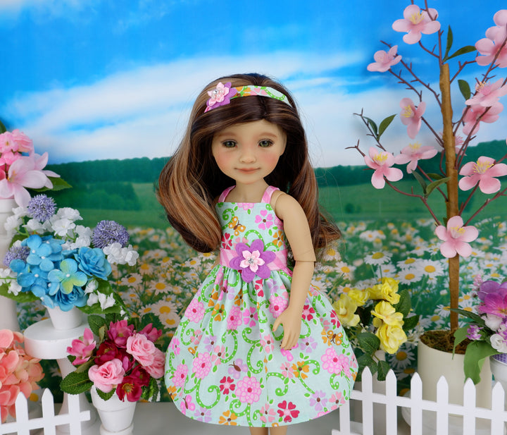 Tutti Frutti Flowers - dress with shoes for Ruby Red Fashion Friends doll