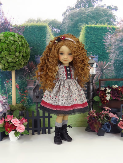 Twilight Floral - dress with boots for Ruby Red Fashion Friends doll