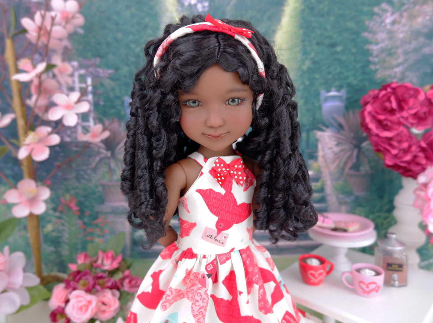 Valentine Delivery - dress with shoes for Ruby Red Fashion Friends doll