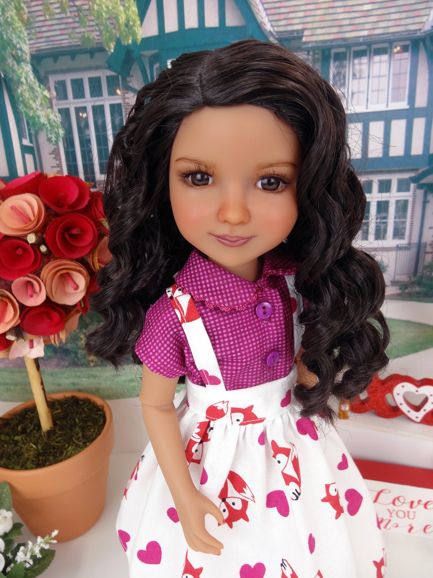 Valentine Fox - blouse & jumper with shoes for Ruby Red Fashion Friends doll