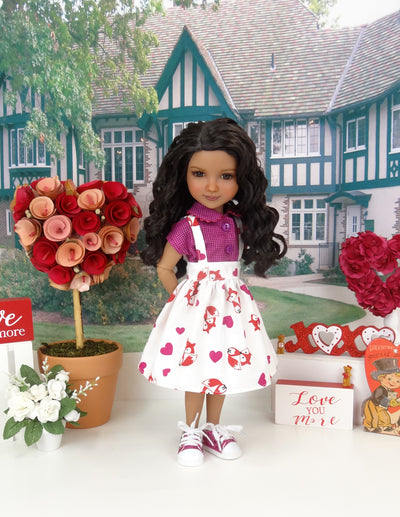 Valentine Fox - blouse & jumper with shoes for Ruby Red Fashion Friends doll