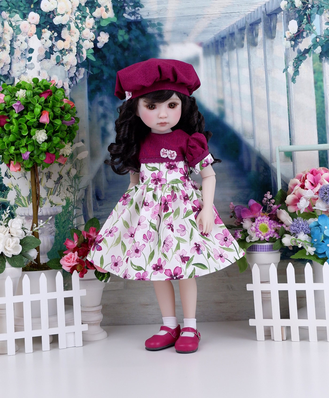 Vibrant Watercolor - dress with shoes for Ruby Red Fashion Friends doll