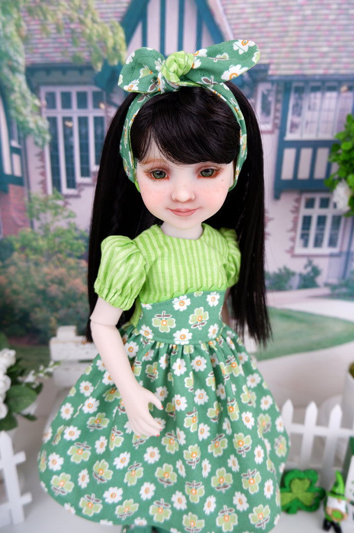 Vintage Shamrock - dress and shoes for Ruby Red Fashion Friends doll