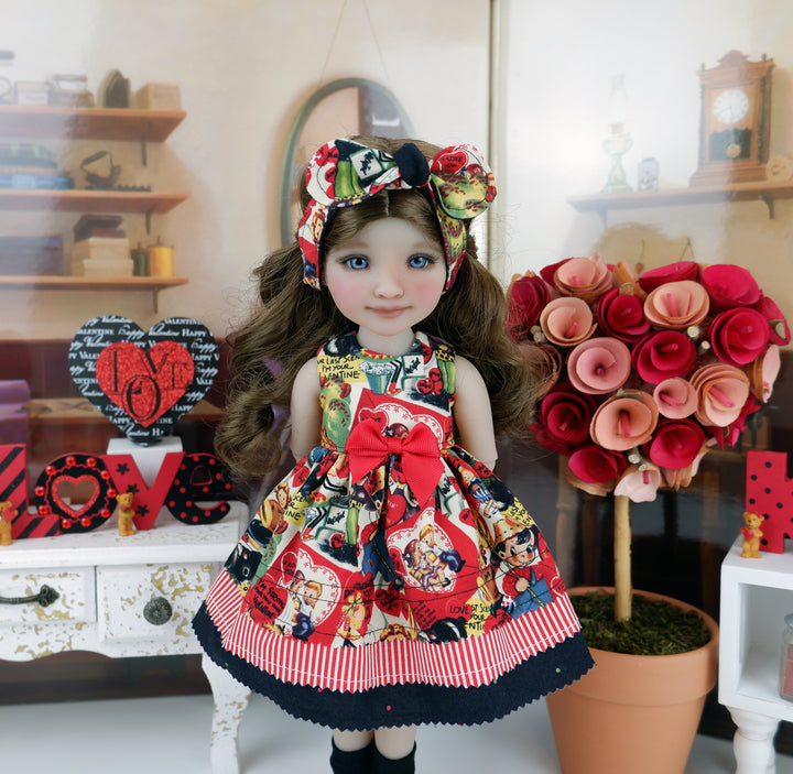 Vintage Valentine - dress with boots for Ruby Red Fashion Friends doll
