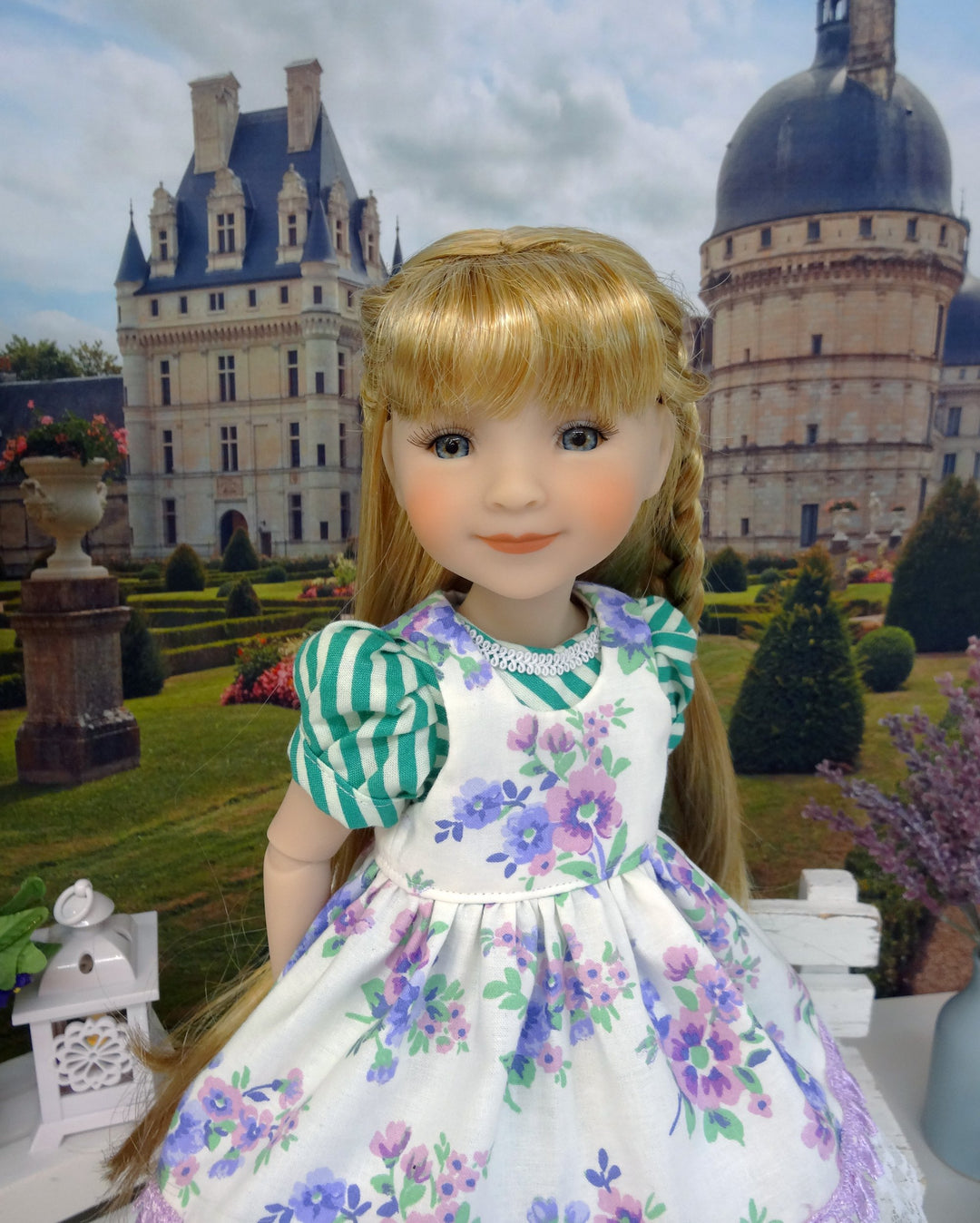 Violet Fields - dress & pinafore for Ruby Red Fashion Friends doll