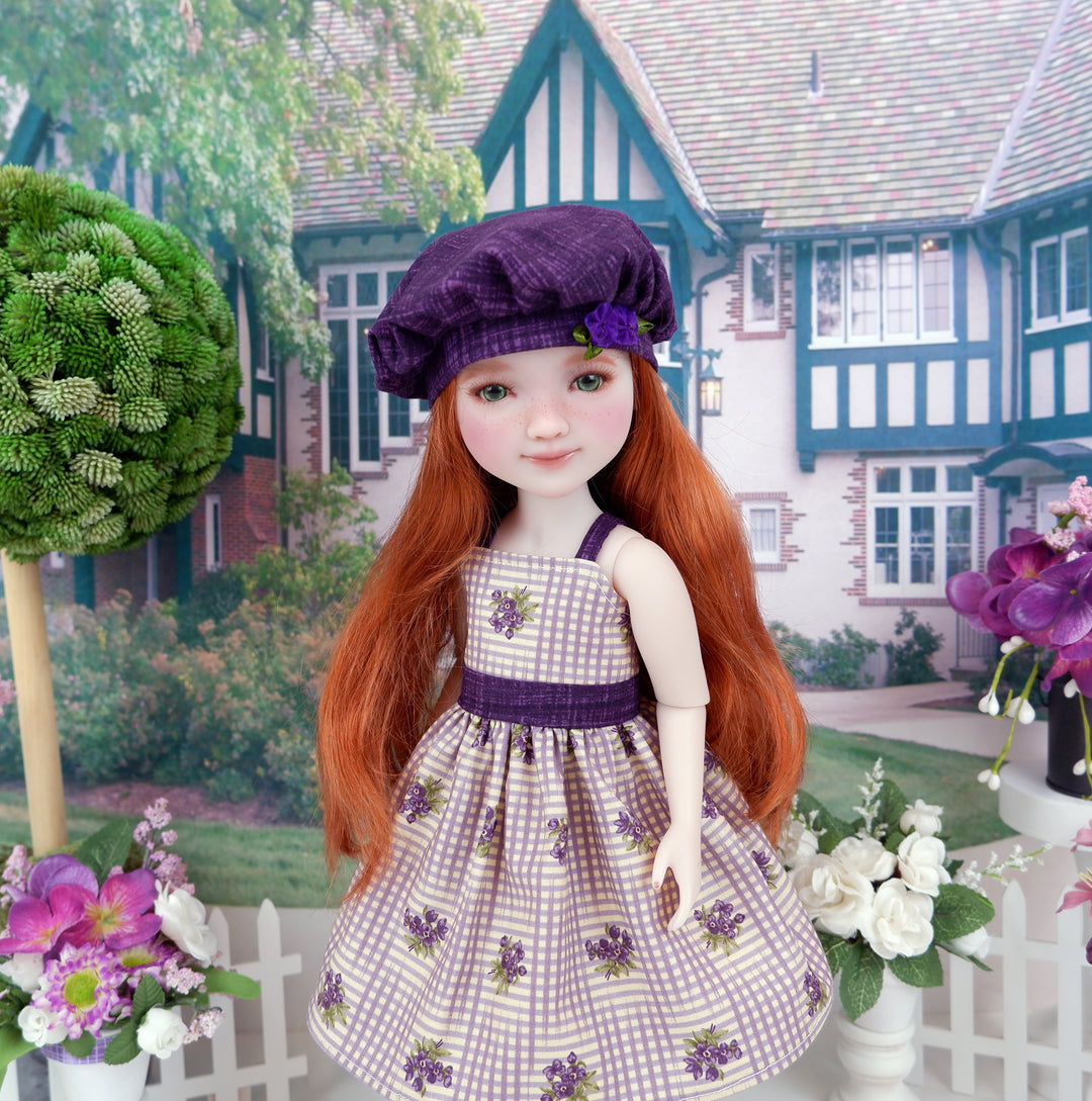 Violets in Autumn - dress with shoes for Ruby Red Fashion Friends doll