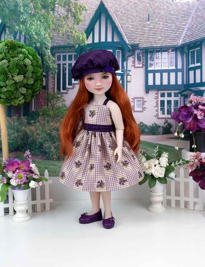 Violets in Autumn - dress with shoes for Ruby Red Fashion Friends doll