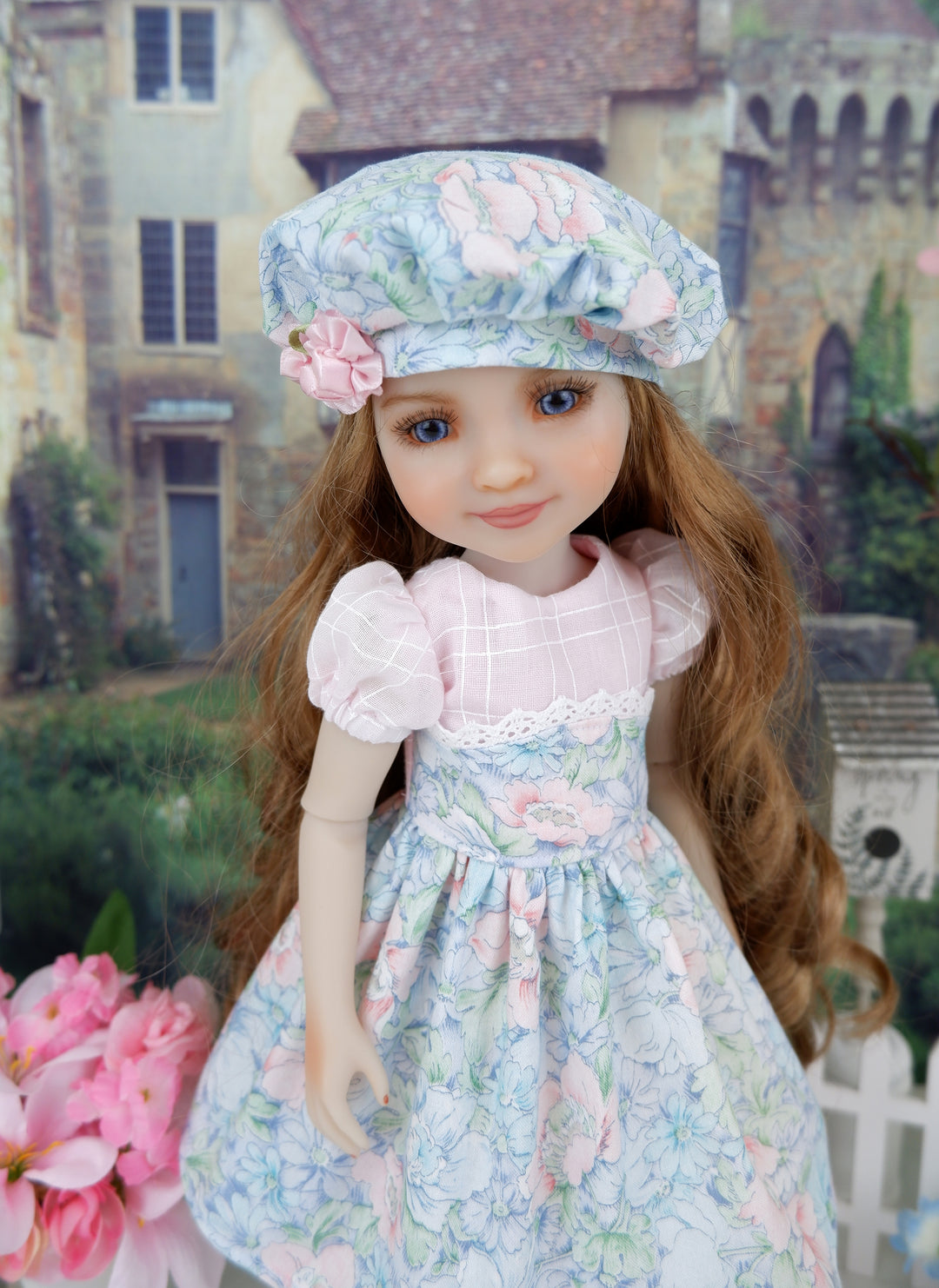 Watercolor Florals - dress and shoes for Ruby Red Fashion Friends doll