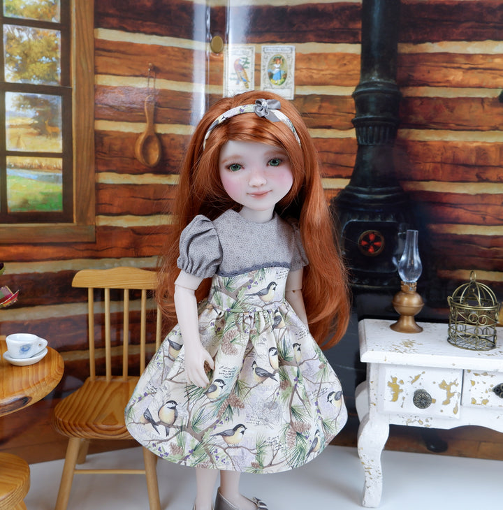 Wee Chickadee - dress ensemble with shoes for Ruby Red Fashion Friends doll