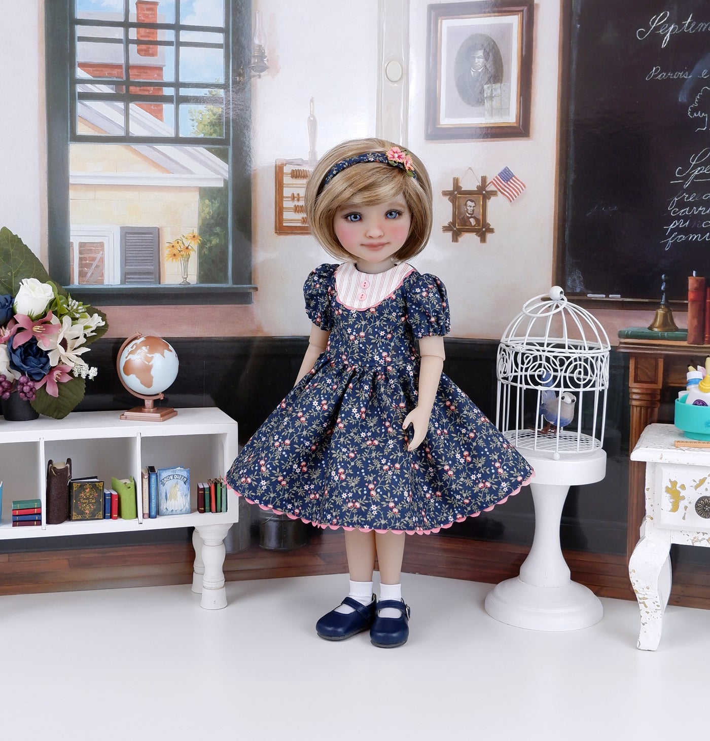 Wee Floral Beauty - dress with shoes for Ruby Red Fashion Friends doll