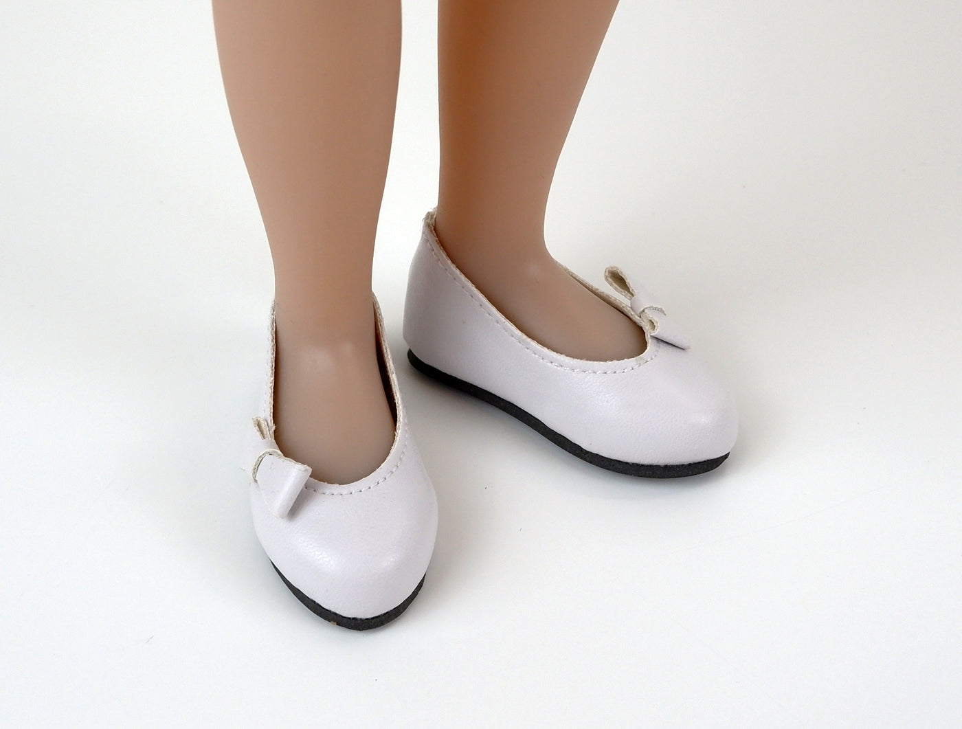 Bow Toe Ballet Flats - White
