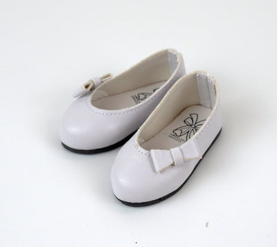 Bow Toe Ballet Flats - White