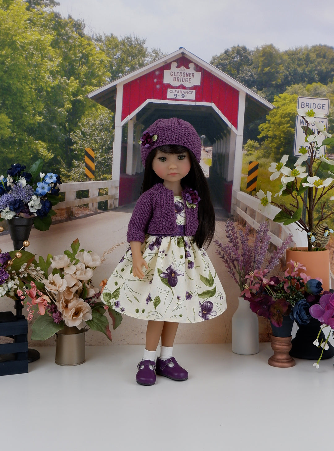 Wild Meadow - dress and sweater set with shoes for Ruby Red Fashion Friends doll