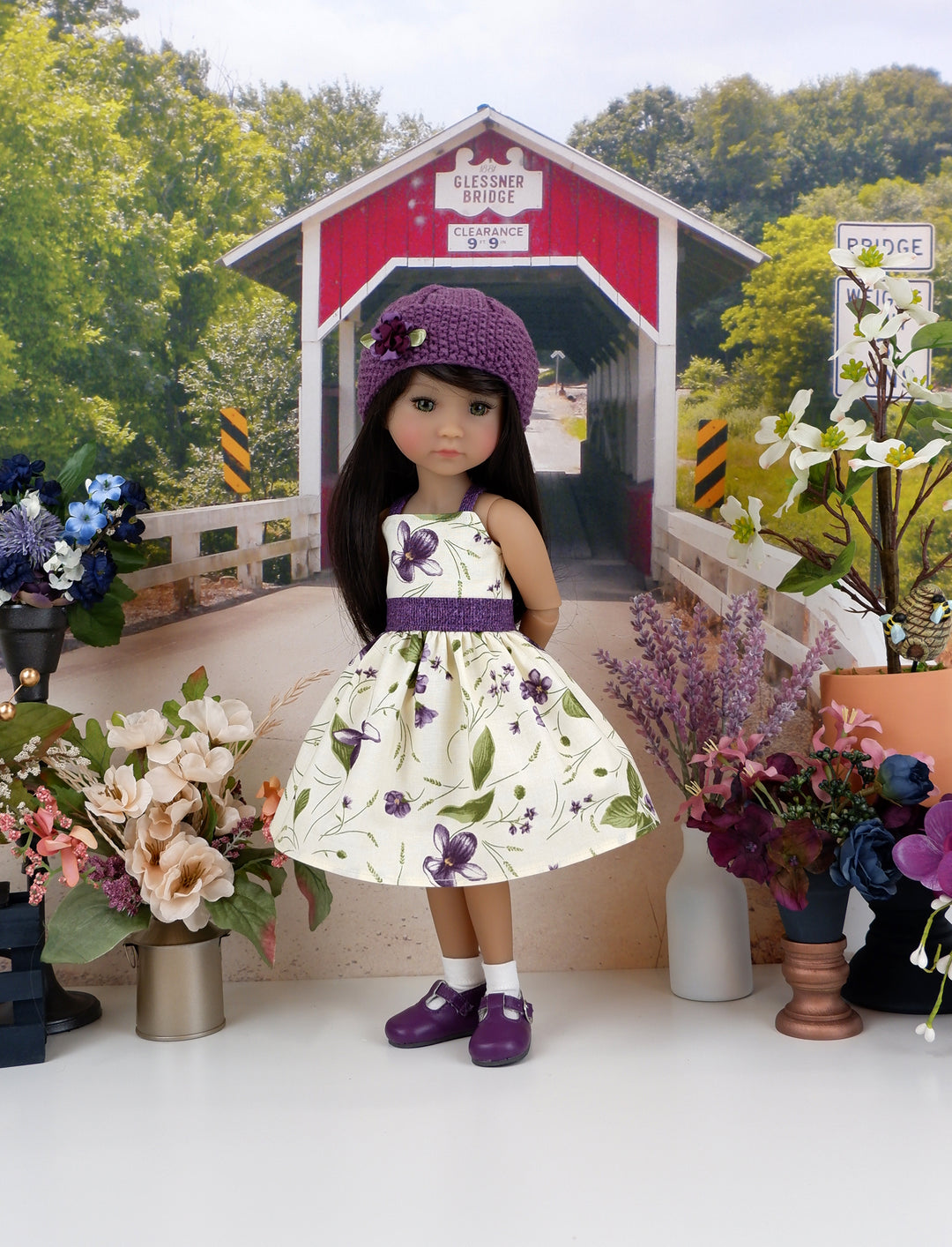 Wild Meadow - dress and sweater set with shoes for Ruby Red Fashion Friends doll