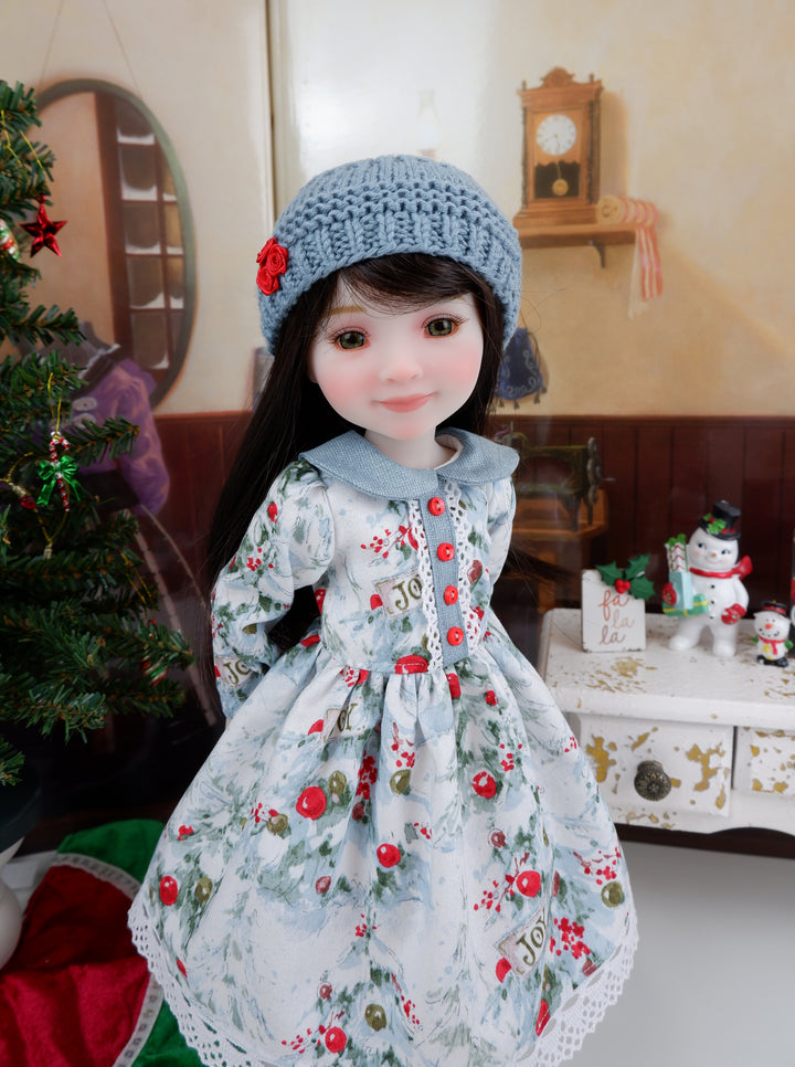 Winter Joy - dress ensemble with boots for Ruby Red Fashion Friends doll