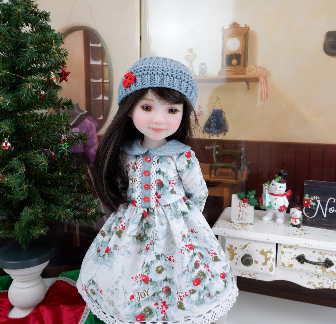 Winter Joy - dress ensemble with boots for Ruby Red Fashion Friends doll