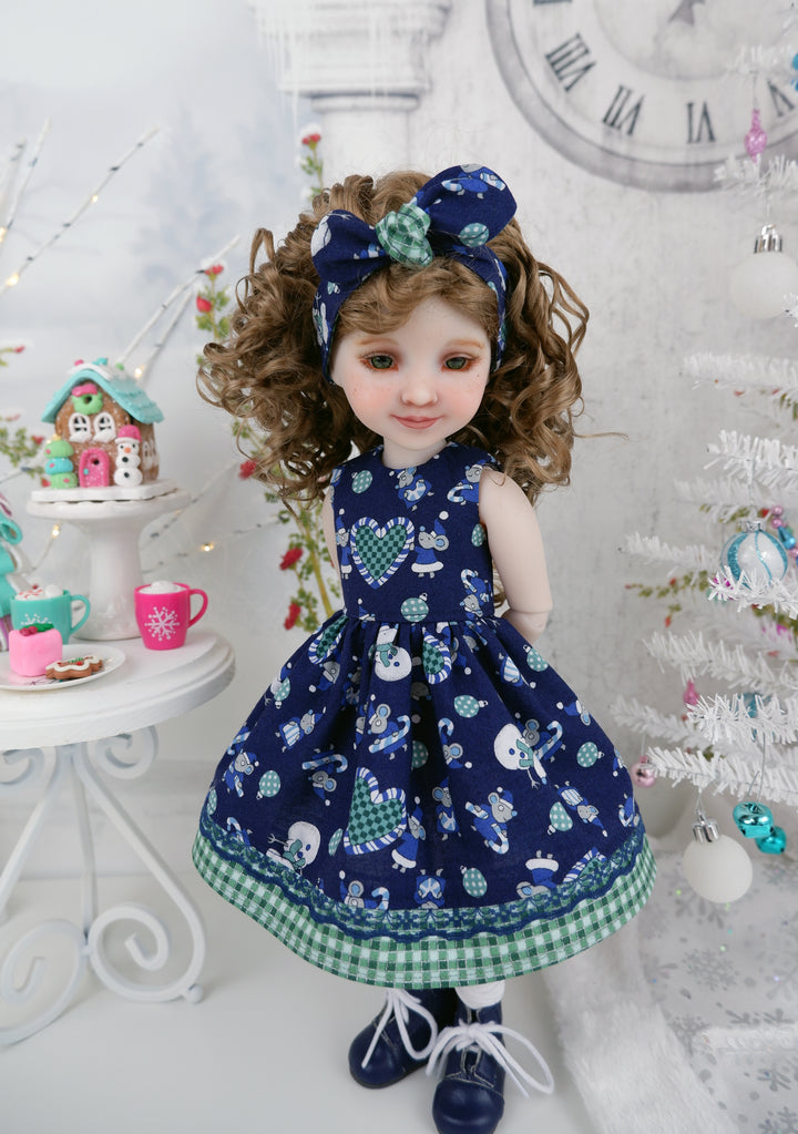 Winter Mice - dress with boots for Ruby Red Fashion Friends doll