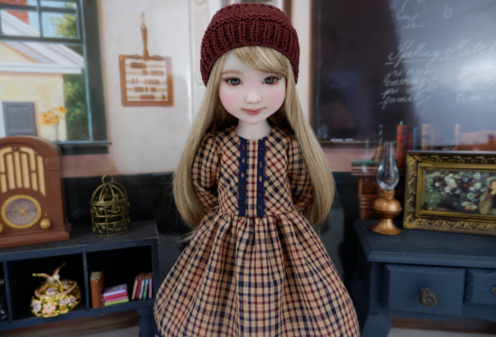 Winter Plaid - dress ensemble with boots for Ruby Red Fashion Friends doll