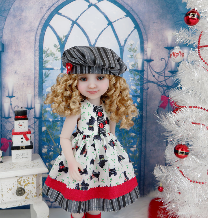 Winter Scottie - dress with boots for Ruby Red Fashion Friends doll