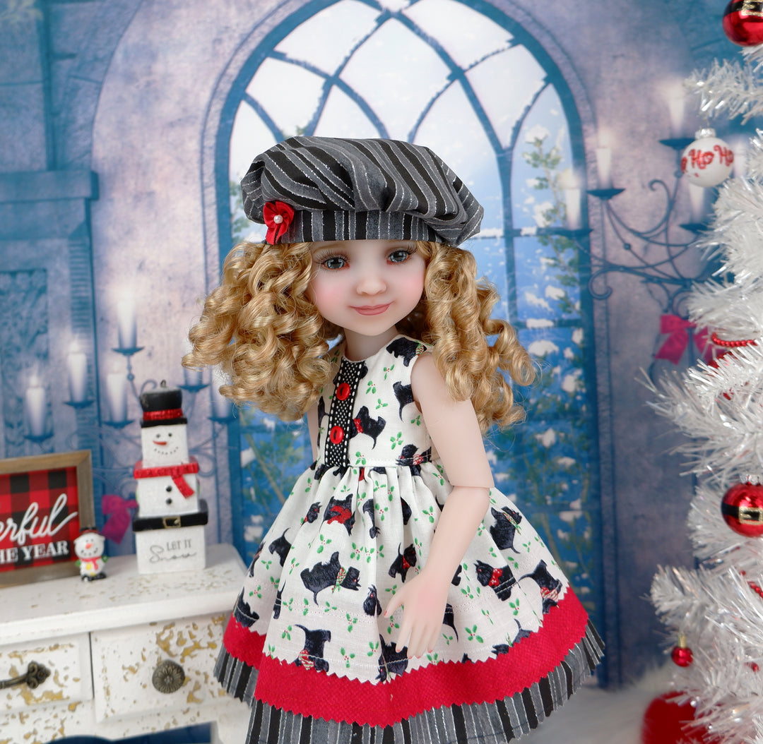 Winter Scottie - dress with boots for Ruby Red Fashion Friends doll