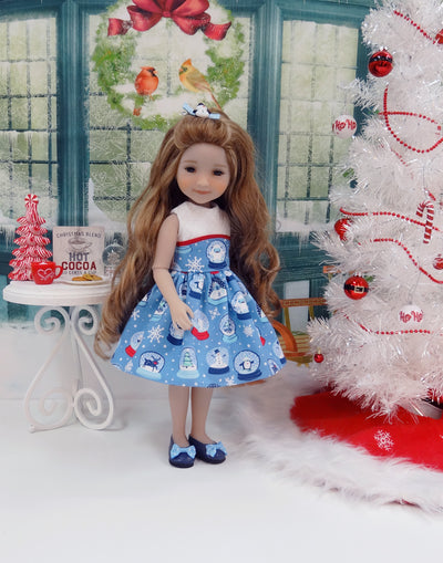 Winter Snow Globe - dress with shoes for Ruby Red Fashion Friends doll