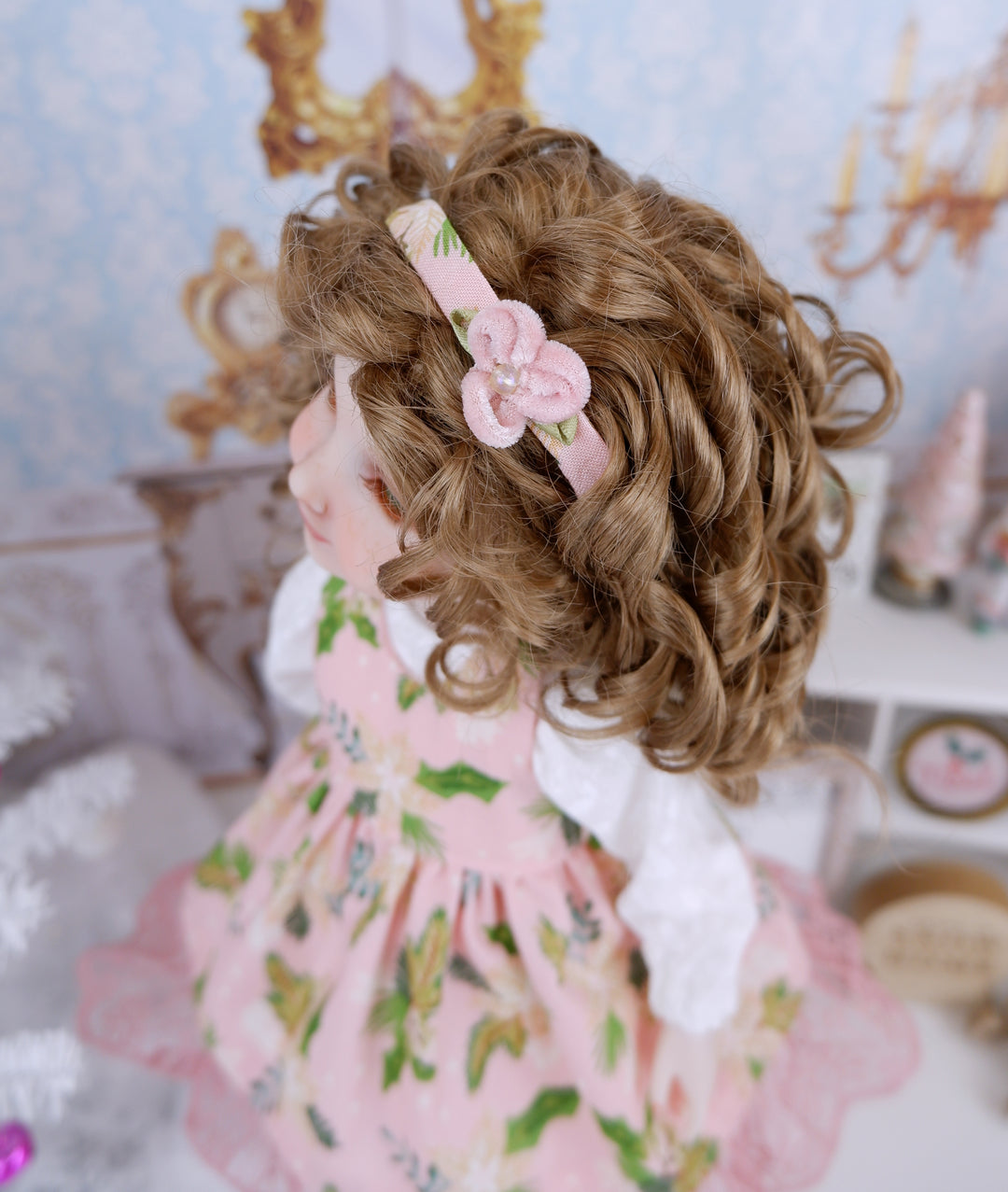 Winter Tree Star - dress & pinafore with boots for Ruby Red Fashion Friends doll