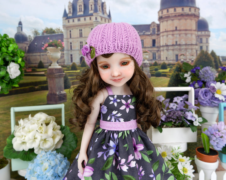 Woodland Phlox - dress and sweater set with shoes for Ruby Red Fashion Friends doll
