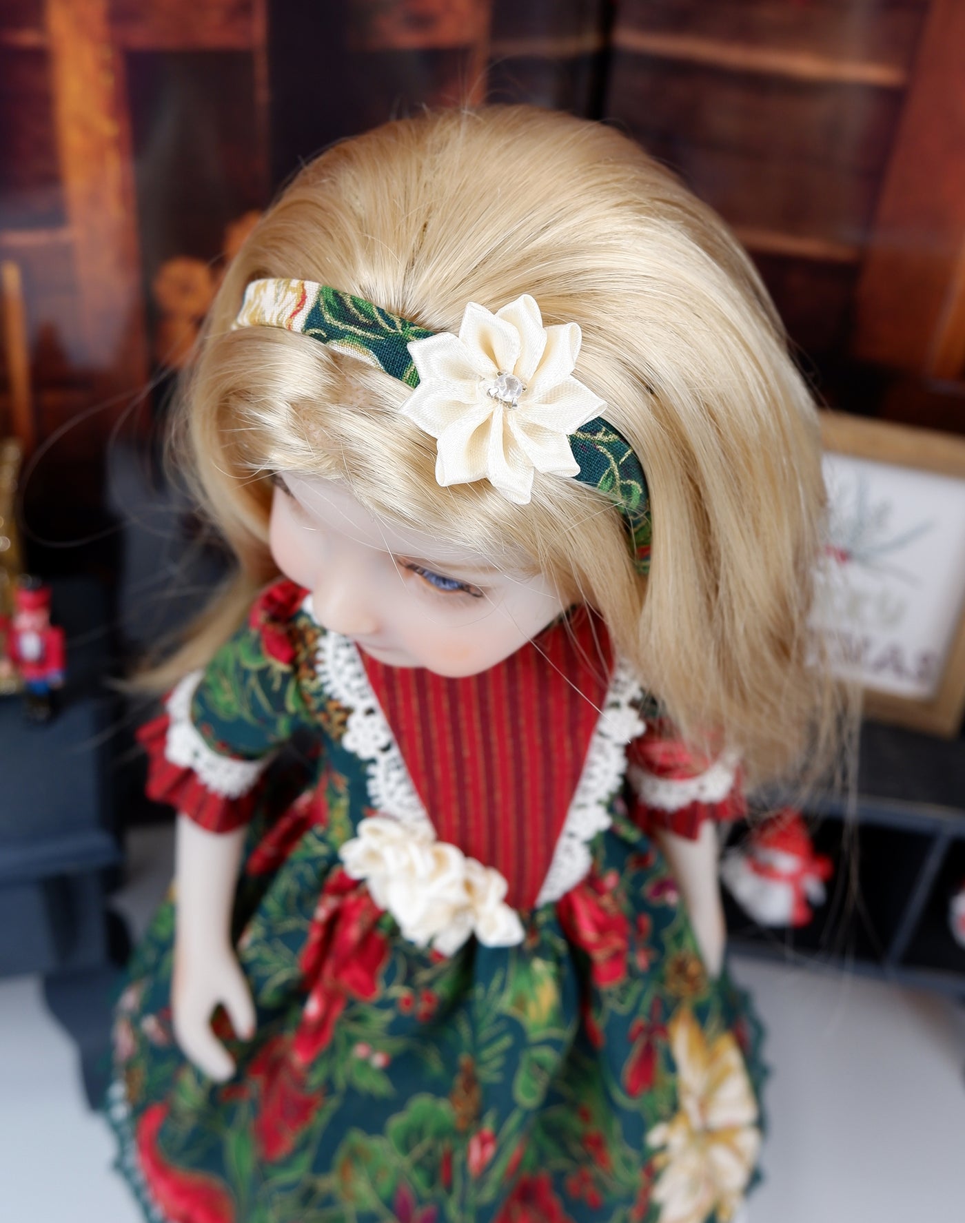 Yuletide Floral - dress with shoes for Ruby Red Fashion Friends doll